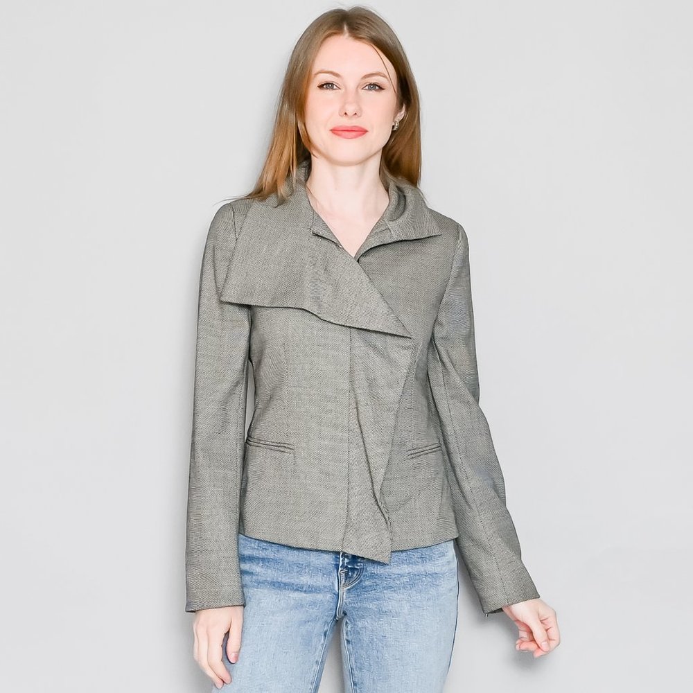 MAX MARA Virgin Wool Moto Blazer Jacket Sz 8